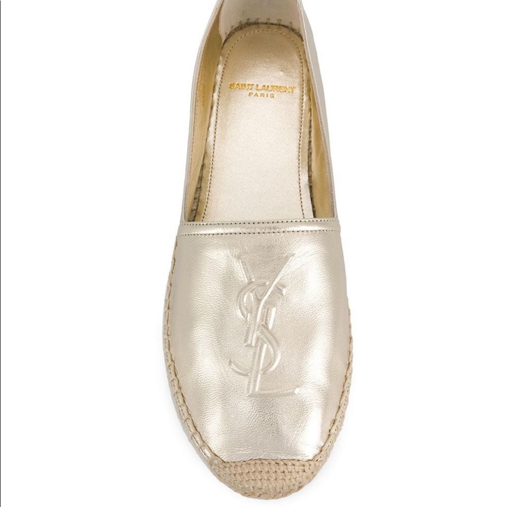 Saint Laurent Gold Espadrilles